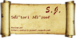 Sátori József névjegykártya