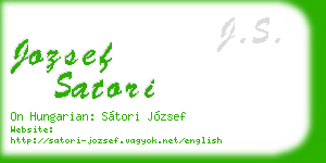 jozsef satori business card